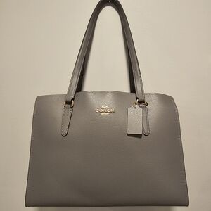 Coach Gray Leather Tote Bag